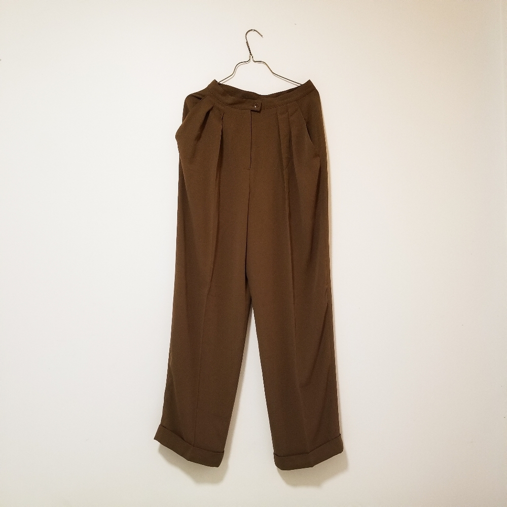 ♠ Rena Rowan Formal Brown Wide Leg Dress Pants